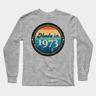 Retro Vintage Made In 1973 Long Sleeve T-Shirt